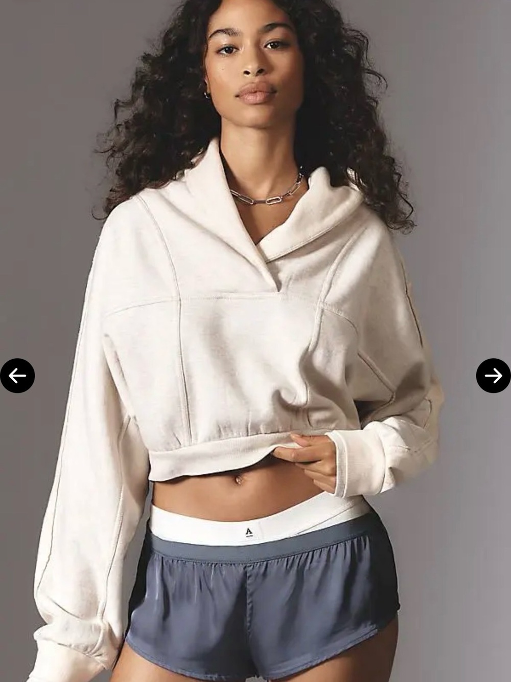 Daily Practice By Anthropologie V-Neck Shawl Collar Sweatshirt